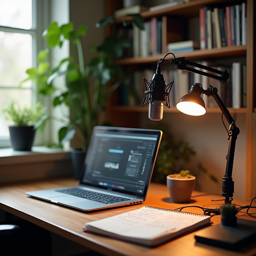 Рабочий стол домашней студии звукозаписи